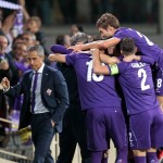 esultanza gruppo Fiorentina squadra Sousa