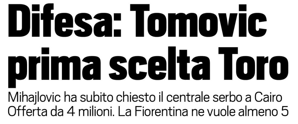 tomovic tuttosport