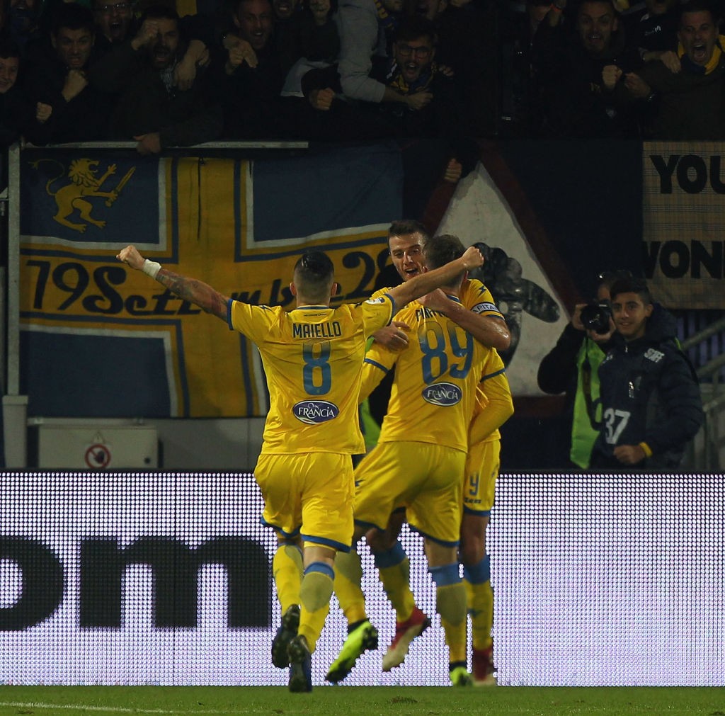 Frosinone esulta contro Fiorentina