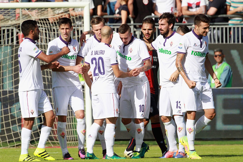 Fiorentina squadra esultanza gruppo Getty