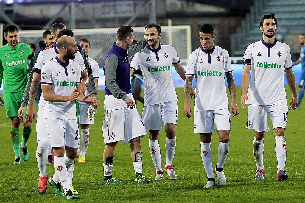Empoli FC v ACF Fiorentina - squadra esultanza