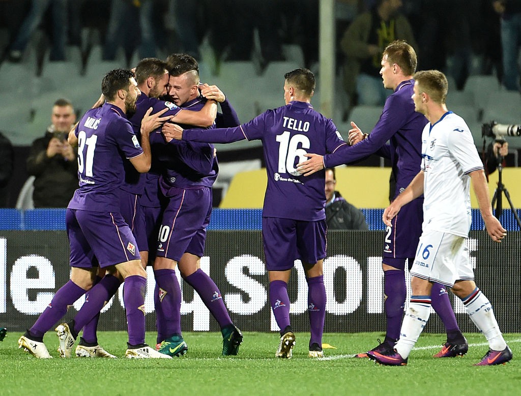Gruppo Fiorentina esulta