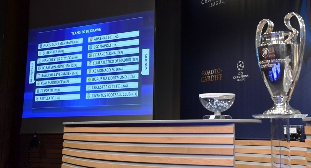 Sorteggio CL 2016-17 sedicesimi