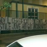 striscione contro Bernardeschi appeso ai cancelli del Franchi firmato 1926