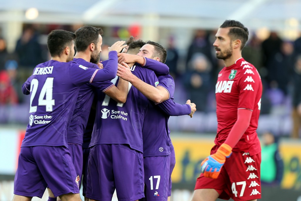 Esultanza in Fiorentina-Sassuolo