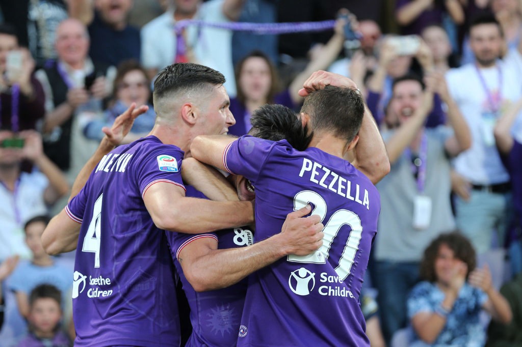 Esultanza Fiorentina contro Napoli