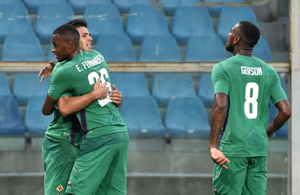 Fiorentina esulta contro la Sampdoria: Simeone, Edimilson, Gerson