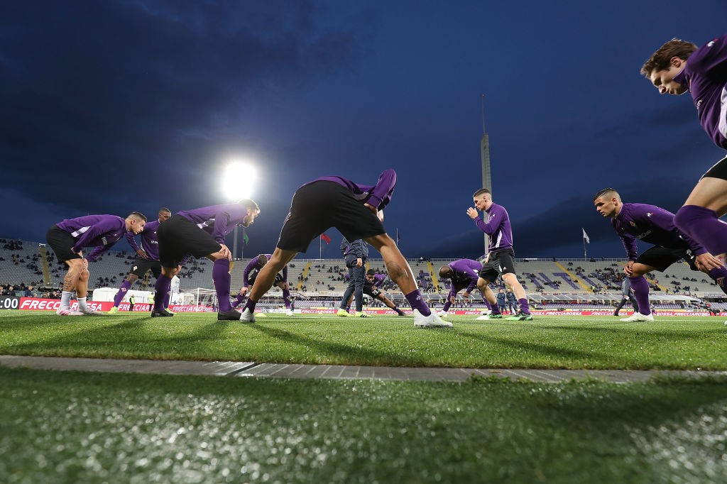 riscaldamento allenamento fiorentina franchi