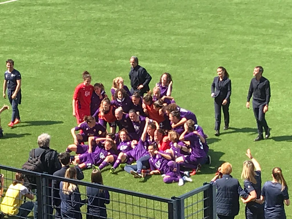 Fiorentina Women's festeggiamenti ultima giornata