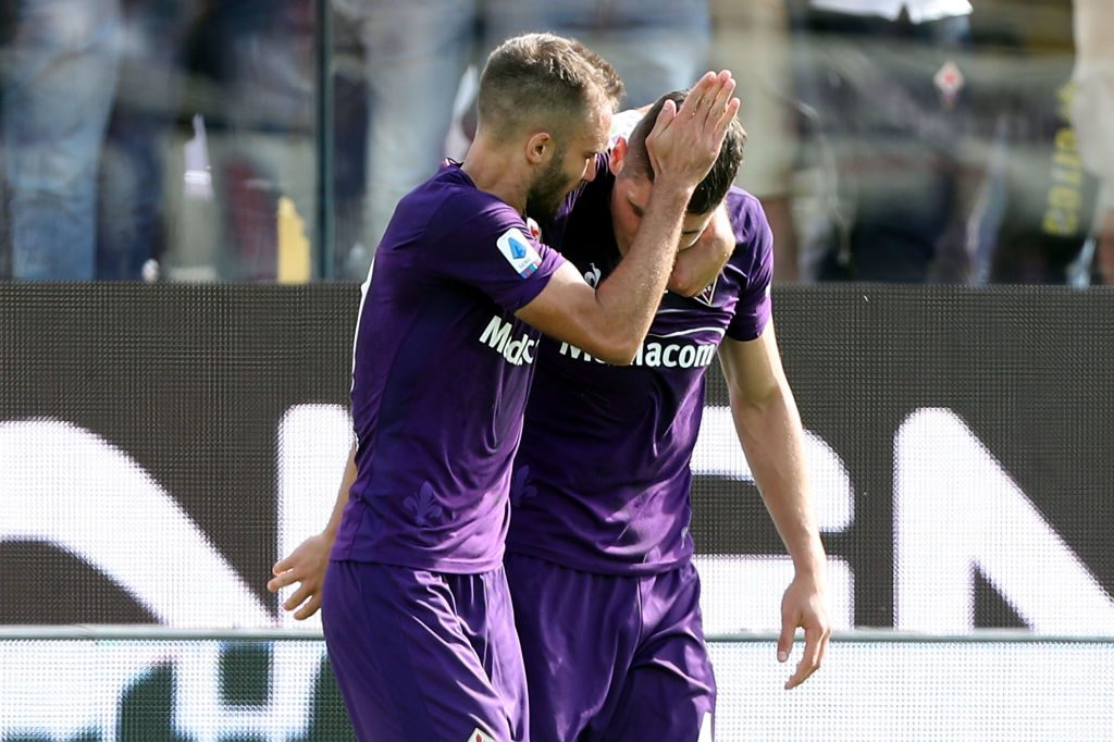 Esultanza Fiorentina-Udinese
