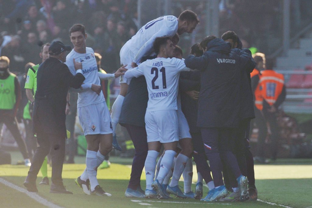 Fiorentina Esultanza di gruppo