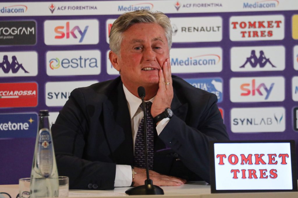 FIRENZE STADIO ARTEMIO FRANCHI CONFERENZA STAMPA DEL DIRETTORE SPORTIVO DELLA FIORENTINA CALCIO DANIELE PRADE'
