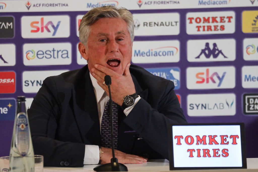 FIRENZE STADIO ARTEMIO FRANCHI CONFERENZA STAMPA DEL DIRETTORE SPORTIVO DELLA FIORENTINA CALCIO DANIELE PRADE'