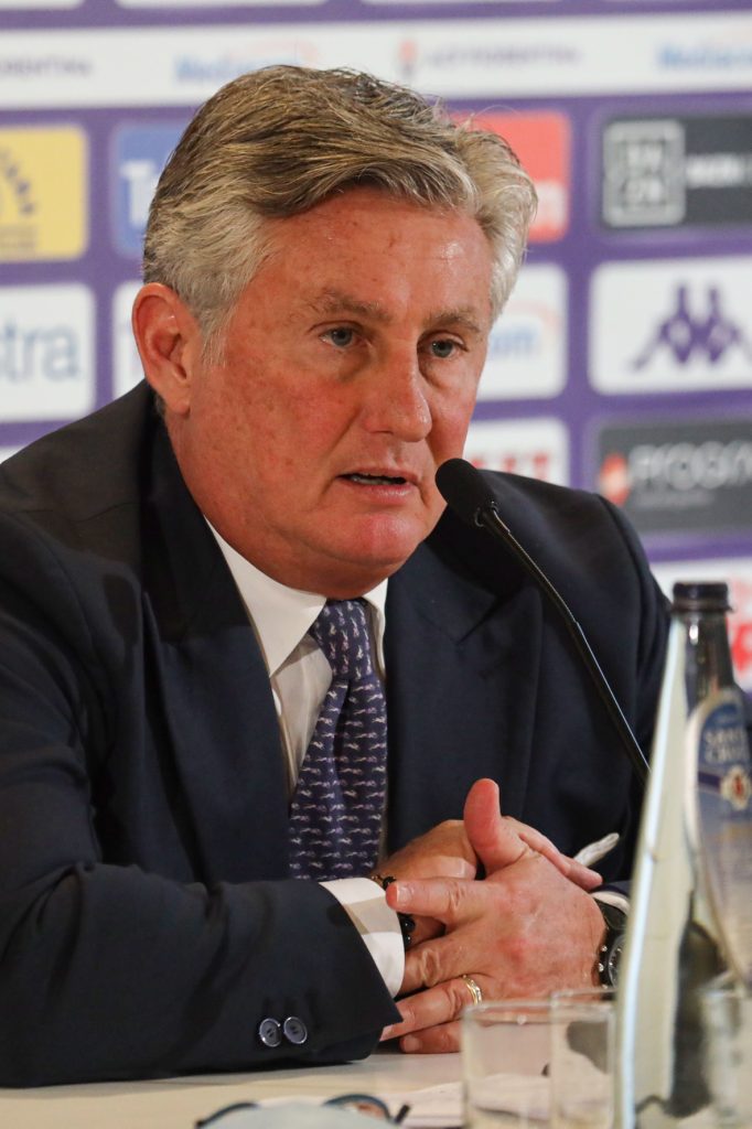 FIRENZE STADIO ARTEMIO FRANCHI CONFERENZA STAMPA DEL DIRETTORE SPORTIVO DELLA FIORENTINA CALCIO DANIELE PRADE'