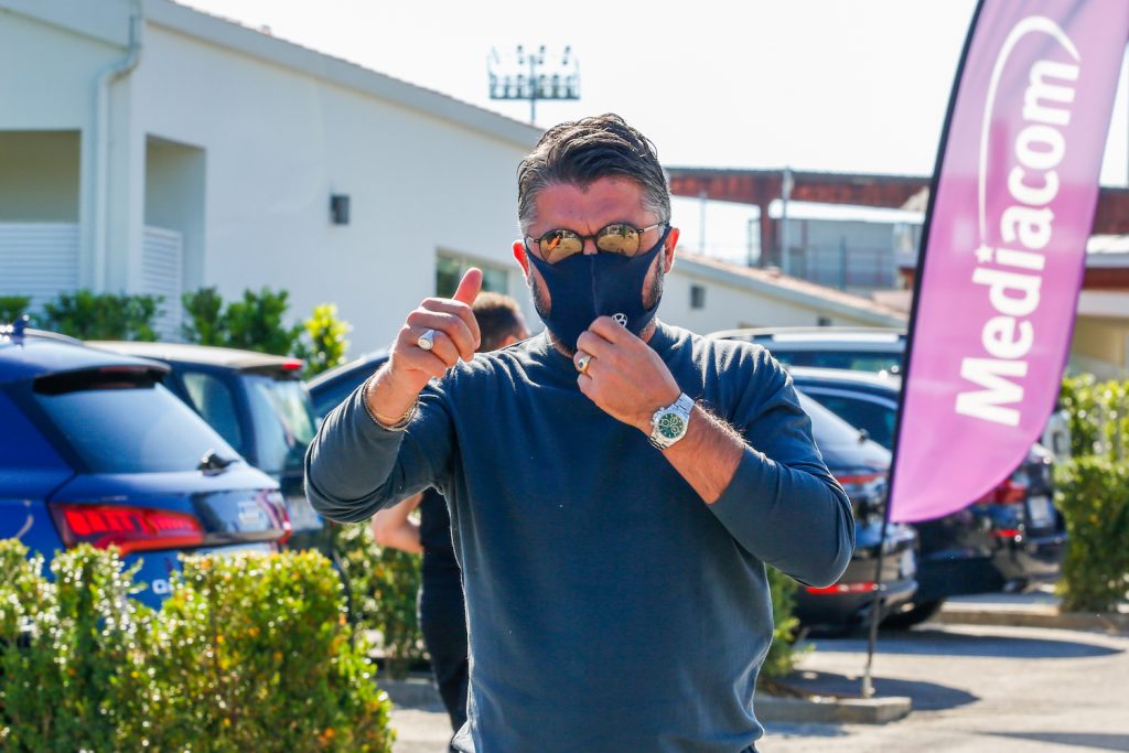 FIRENZE CENTRO SPORTIVO DAVIDE ASTORI STRISCIONE PER L'ARRIVO DEL NUOVO ALLENATORE DELLA FIORENTINA GENNARO RINO GATTUSO