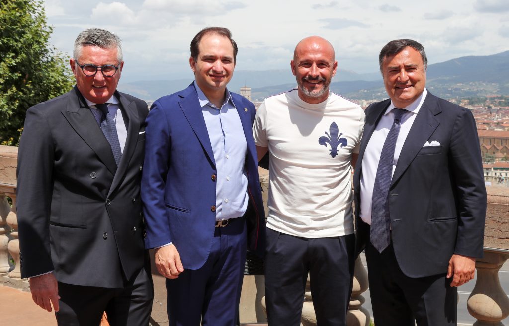 FIRENZE PIAZZALE MICHELANGELO LA LOGGIA PRESENTAZIONE DEL NUOVO ALLENATORE DELLA FIORENTINA VINCENZO ITALIANO