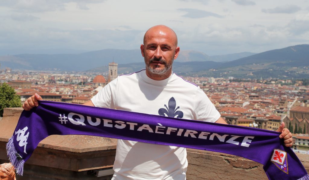 FIRENZE PIAZZALE MICHELANGELO LA LOGGIA PRESENTAZIONE DEL NUOVO ALLENATORE DELLA FIORENTINA VINCENZO ITALIANO