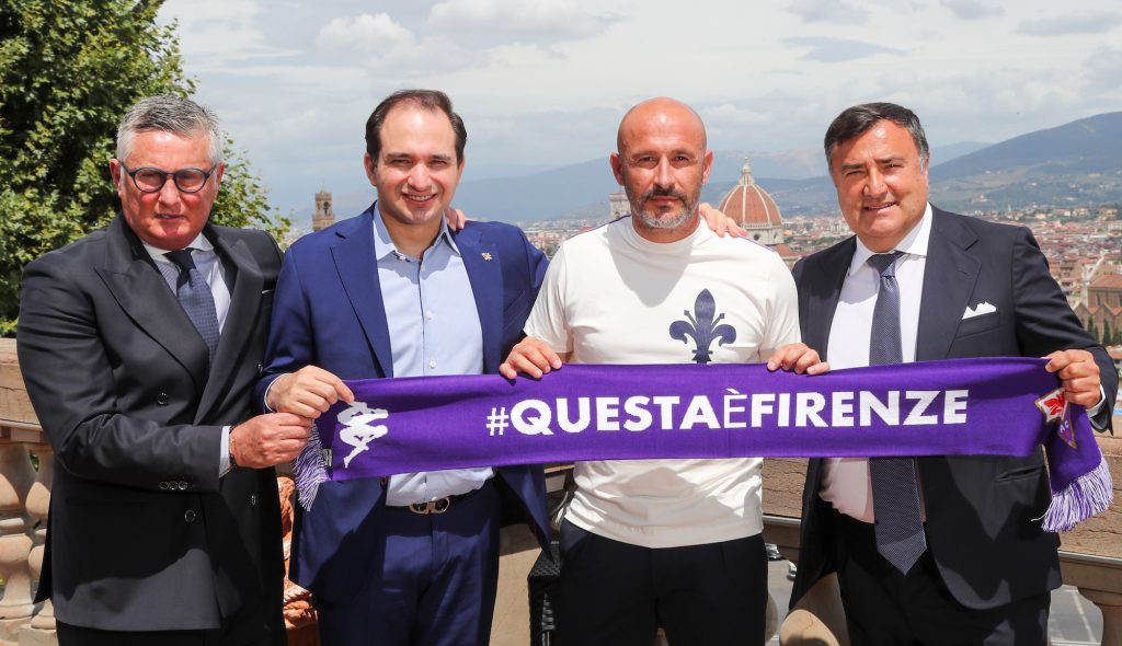 FIRENZE PIAZZALE MICHELANGELO LA LOGGIA PRESENTAZIONE DEL NUOVO ALLENATORE DELLA FIORENTINA VINCENZO ITALIANO