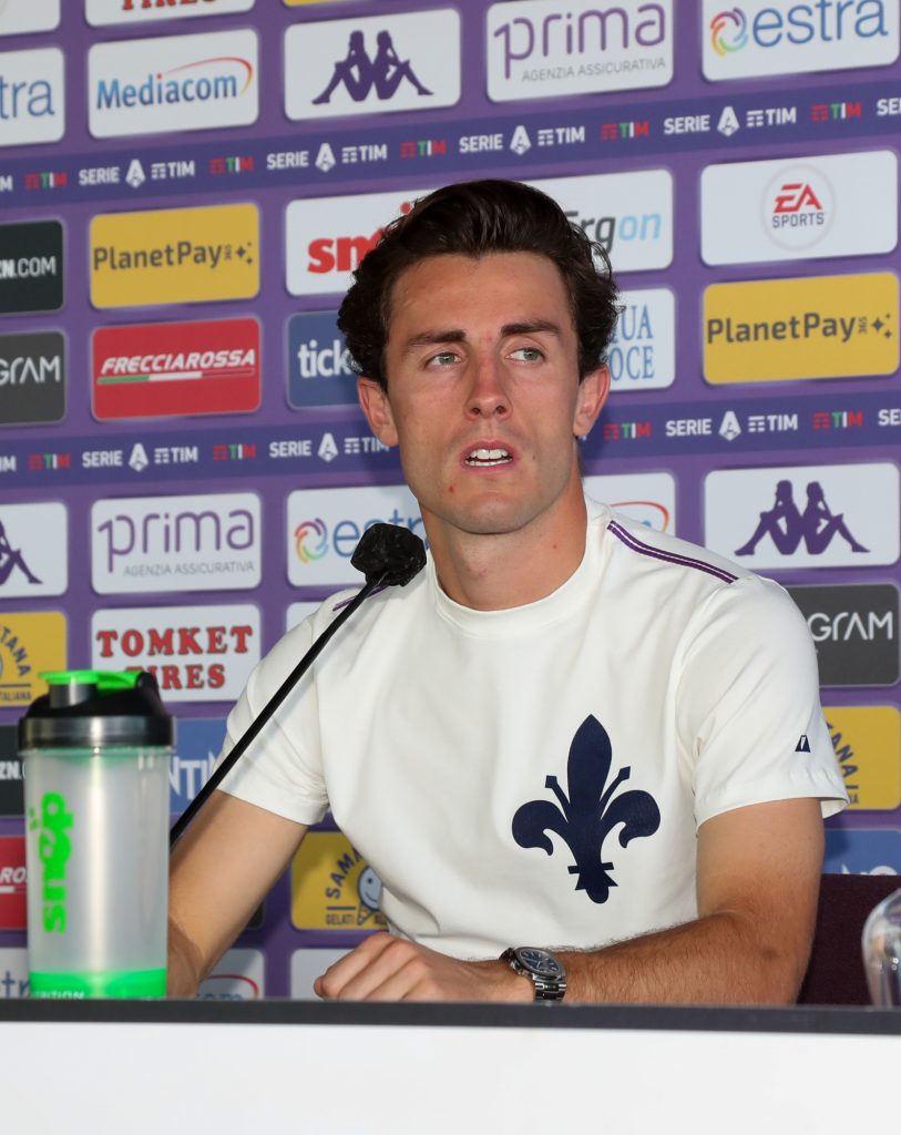 FIRENZE HOTEL EXCELSIOR PRESENTAZIONE DEL NUOVO GIOCATORE DELLA FIORENTINA ODRIOZOLA