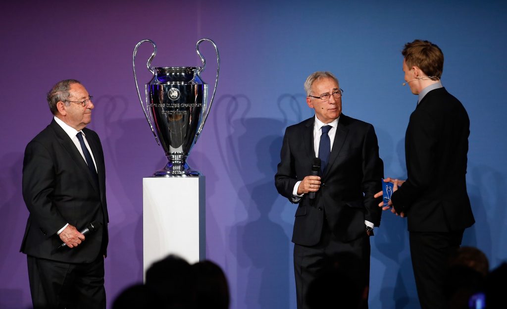 UEFA Champions League Trophy Handover