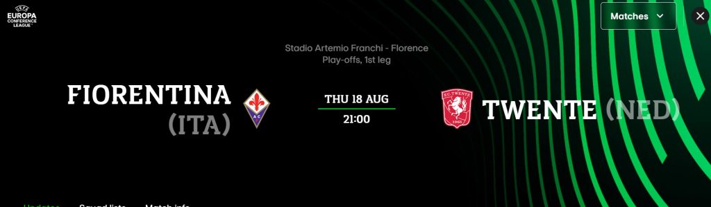 Fiorentina-Twente Logo UEFA