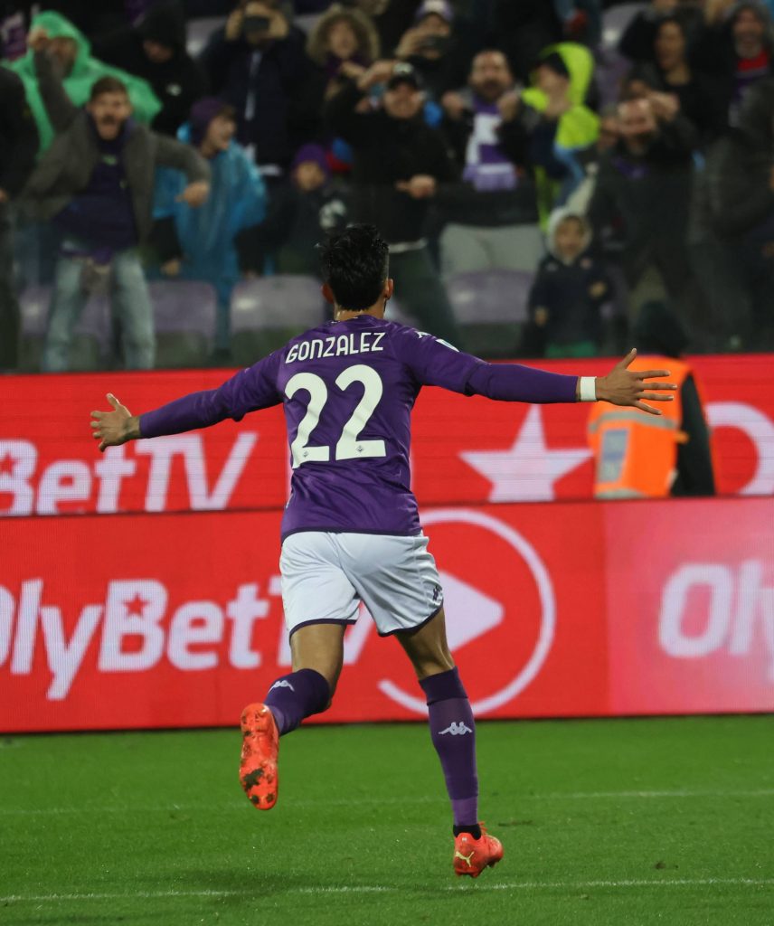 FIORENTINA  VS SASSUOLO GOL ESULTANZA GONZALEZ