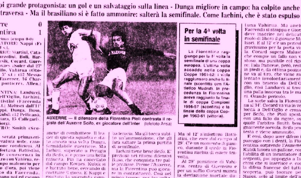 Auxerre-Fiorentina 1990