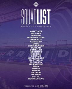 Convocati Fiorentina