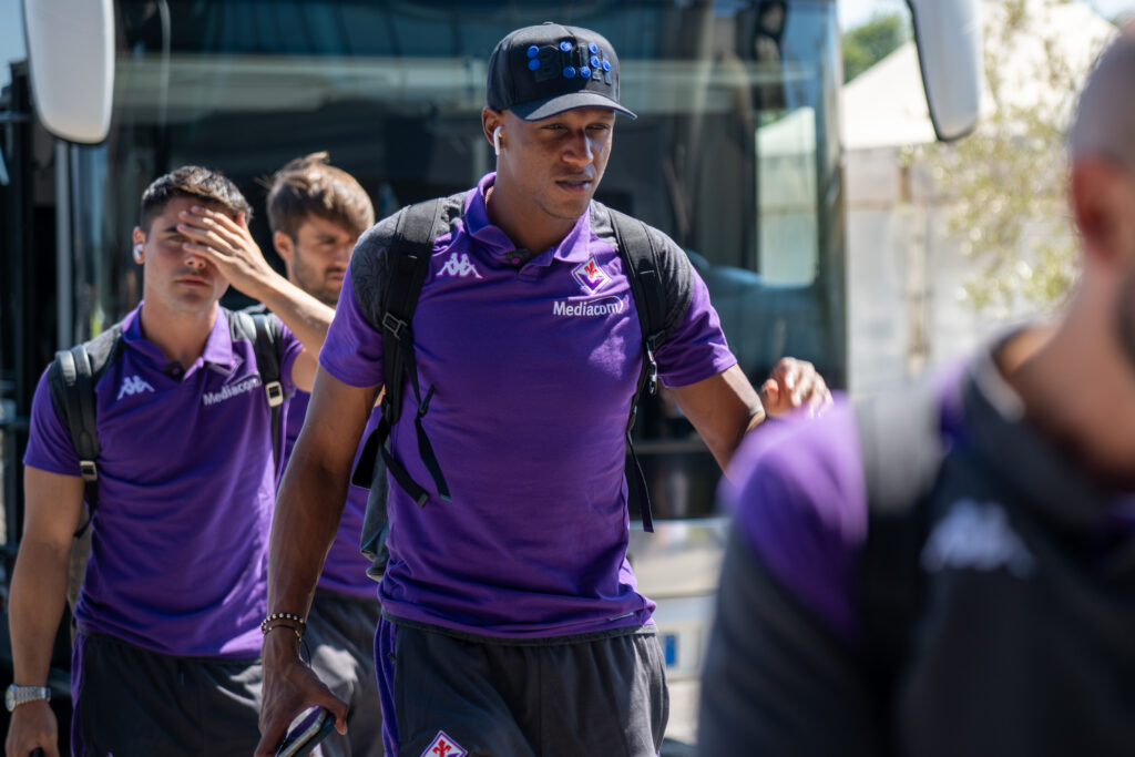 FIRENZE LA FIORENTINA E' PARTITA DALL'AEROPORTO DI PERETOLA PER VIENNA PER LA PARTITA DI ANDATA DEI PLAY OFF DI CONFERENZE LEAGUE