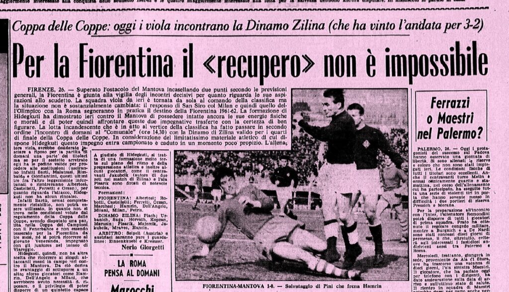 Fiorentina-Dynamo Zilina 1962