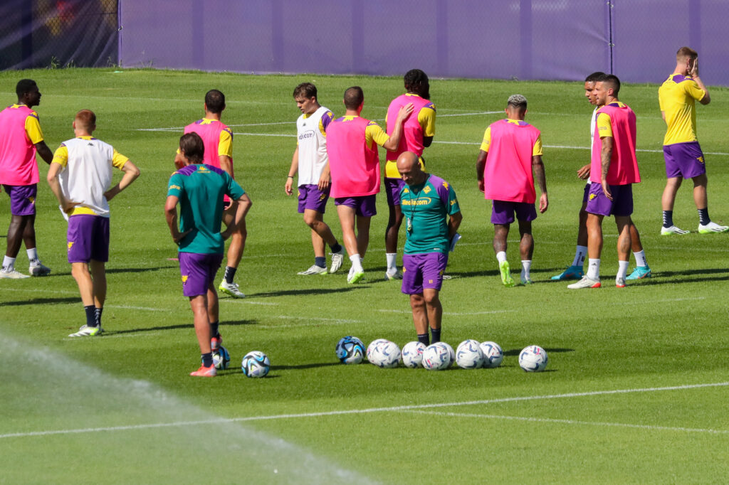 BAGNO A RIPOLI VIOLA PARK ALLENAMENTO DELLA FIORENTINA IN VISTA DELLA PARTITA CONTRO IL RAPID VIENNA