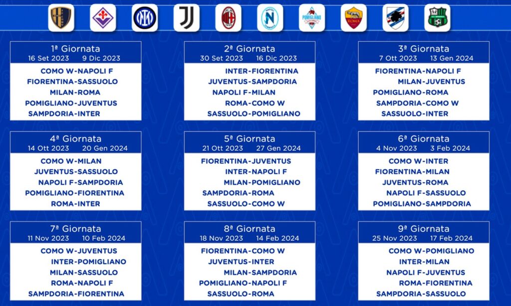 calendario Fiorentina Femminile