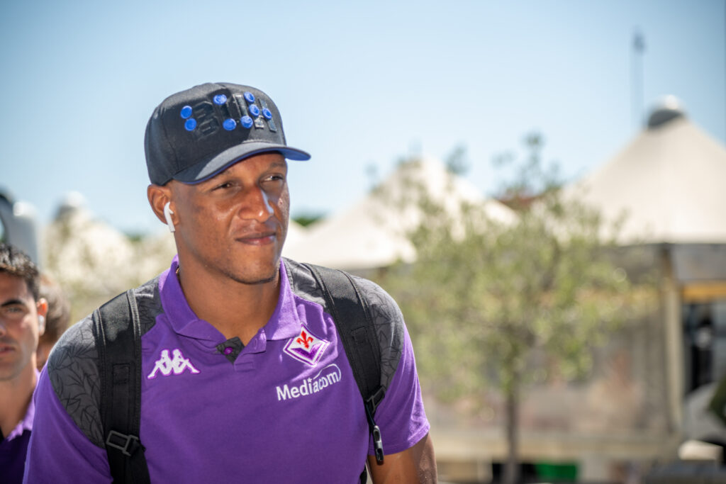 FIRENZE LA FIORENTINA E' PARTITA DALL'AEROPORTO DI PERETOLA PER VIENNA PER LA PARTITA DI ANDATA DEI PLAY OFF DI CONFERENZE LEAGUE