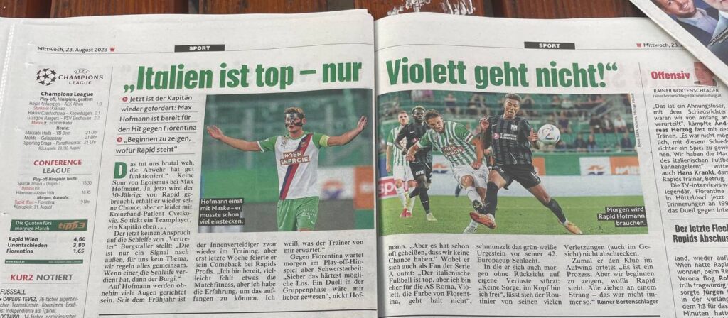 Pagina giornale austria
