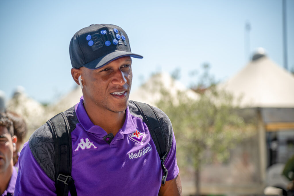 FIRENZE LA FIORENTINA E' PARTITA DALL'AEROPORTO DI PERETOLA PER VIENNA PER LA PARTITA DI ANDATA DEI PLAY OFF DI CONFERENZE LEAGUE