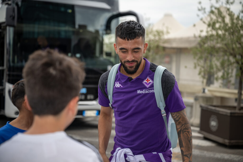 Nico Gonzalez LA FIORENTINA E' PARTITA DALL'AEROPORTO DI PERETOLA DIREZIONE GENK IN VISTA DELLA PRIMA PARTITA DELLA FASE A GIRONI DELLA CONFERENCE LEAGUE