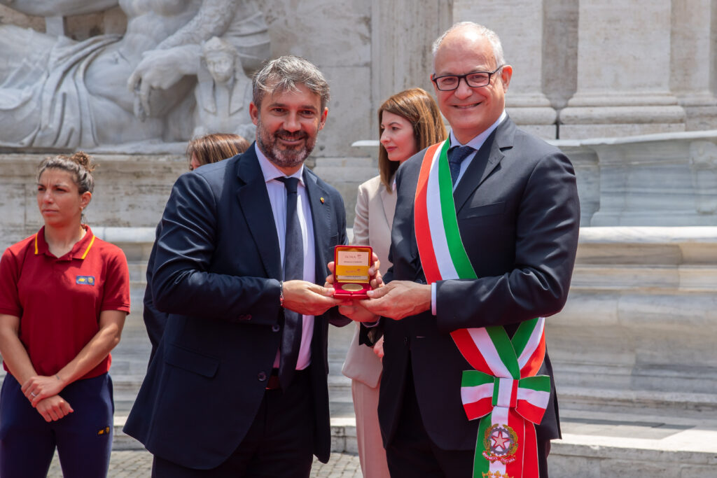 Mayor Of Rome Roberto Gualtieri Meets AS Roma Women