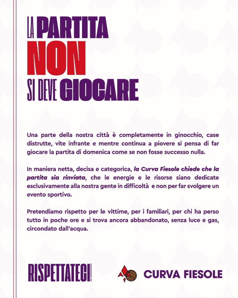 Comunicato Curva Fiesole