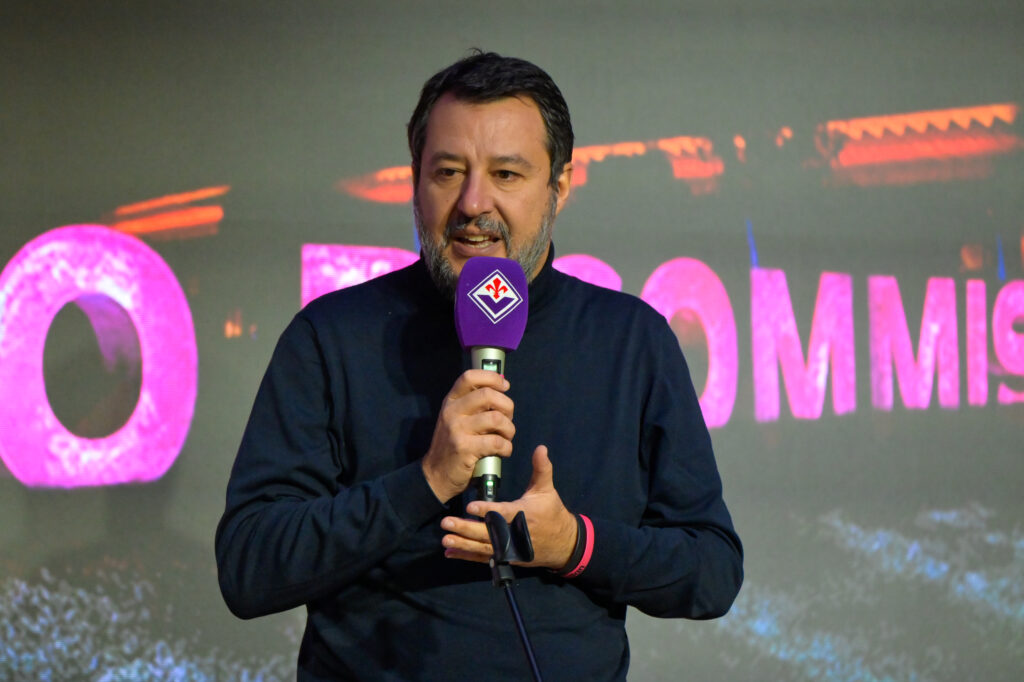 BAGNO A RIPOLI VIOLA PARK VISITA DEL MINISTRIO MATTEO SALVINI