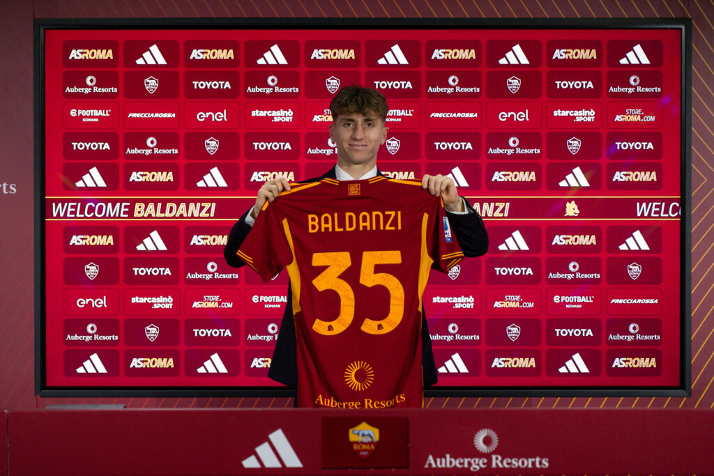 AS Roma Unveil New Signing Tommaso Baldanzi