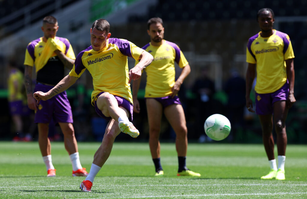 ACF Fiorentina Training Session and Press Conference - UEFA Europa Conference League Final 2023/24