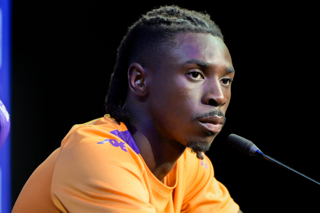 BAGNO A RIPOLI AL MEDIA CENTER DEL VIOLA PARK E' STATO PRESENTATO IL NEO ACQUISTO DELLA FIORENTINA MOISE KEAN