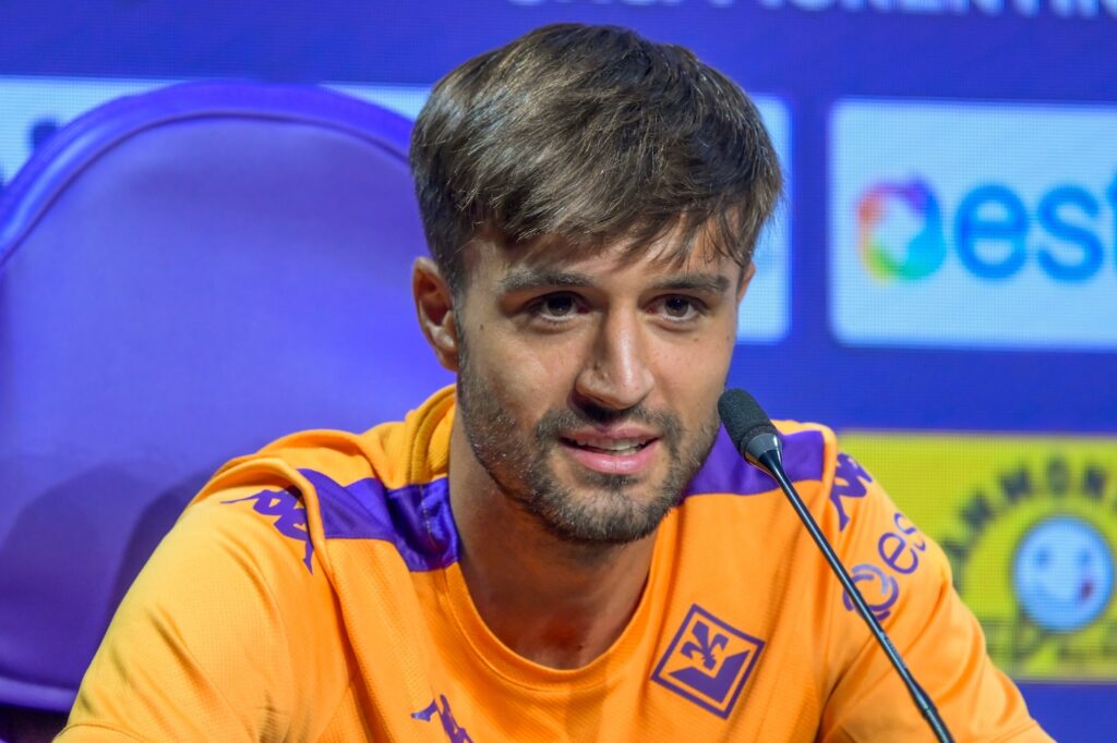 BAGNO A RIPOLI AL VIOLA PARK SI E' SVOLTA LA CONFERENZA STAMPA DELLA FIORENTINA IN VISTA DEL PRELIMINARE DI CONFERENCE LEAGUE CONTRO IL PUSKAS ACADEMY