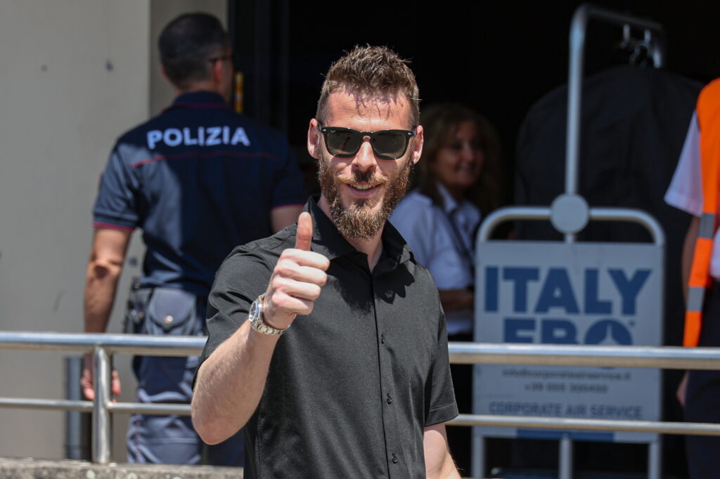 FIRENZE AEREOPORTO ARRIVO DEL NUOVO PORTIERE DELLA FIORENTINA DAVID DE GEA