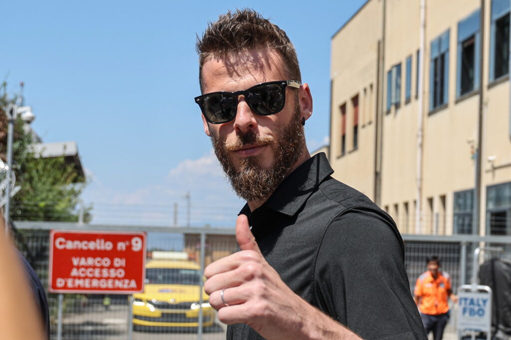 FIRENZE AEREOPORTO ARRIVO DEL NUOVO PORTIERE DELLA FIORENTINA DAVID DE GEA