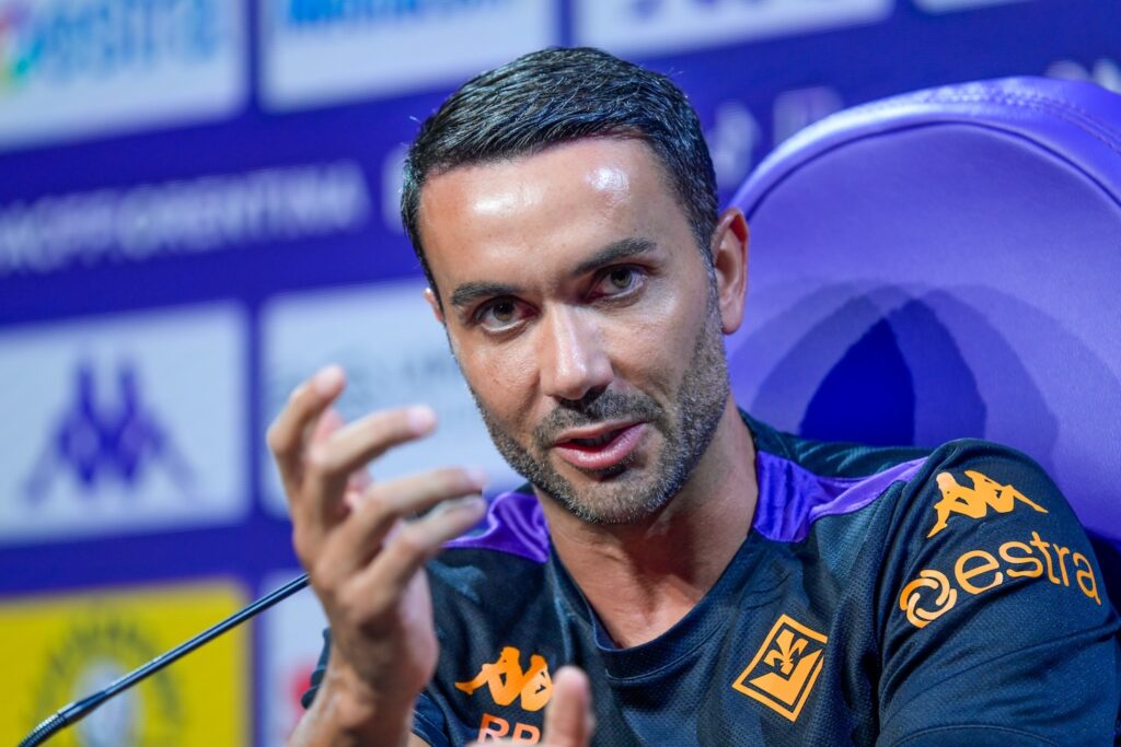 BAGNO A RIPOLI AL VIOLA PARK SI E' SVOLTA LA CONFERENZA STAMPA DELLA FIORENTINA IN VISTA DEL PRELIMINARE DI CONFERENCE LEAGUE CONTRO IL PUSKAS ACADEMY