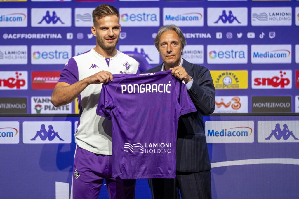 BAGNO A RIPOLI AL VIOLA PARK E' STATO PRESENTATO IL NUOVO ACQUISTO DELLA FIORENTINA MARIN PONGRACIC