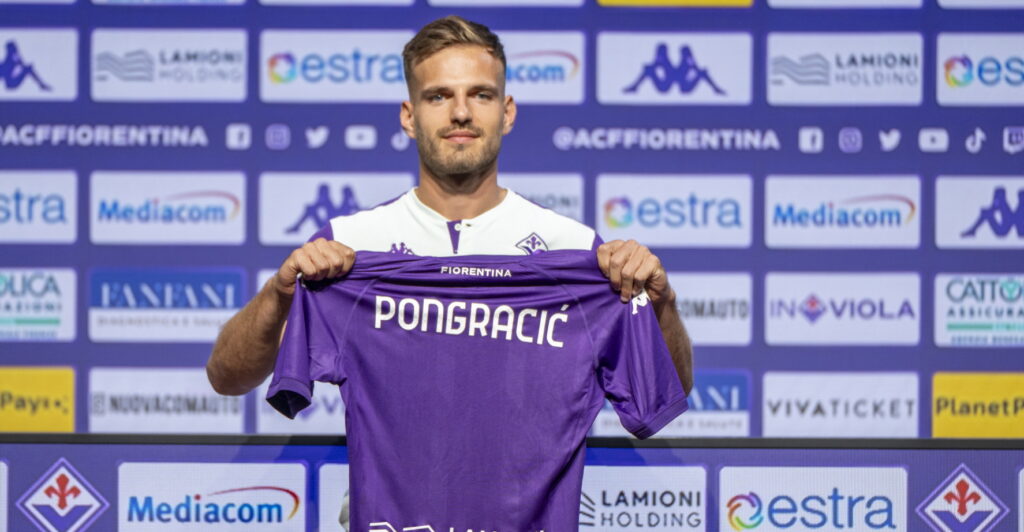 BAGNO A RIPOLI AL VIOLA PARK E' STATO PRESENTATO IL NUOVO ACQUISTO DELLA FIORENTINA MARIN PONGRACIC