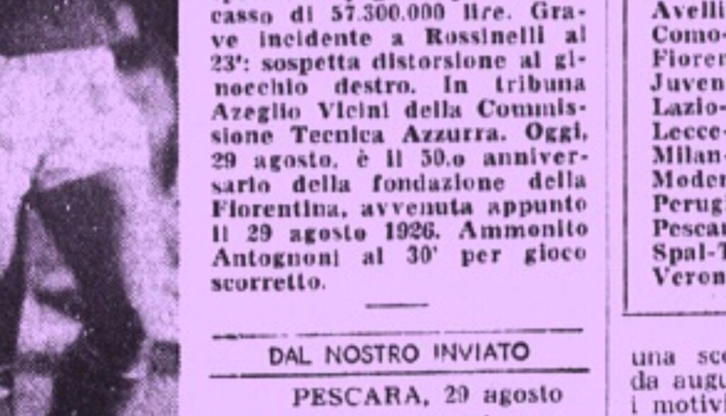 29 agosto 1976 Pescara-Fiorentina 0-1 Small