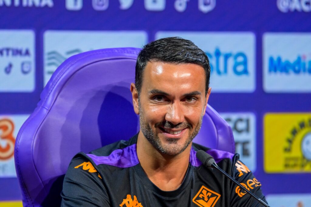 BAGNO A RIPOLI AL VIOLA PARK SI E' SVOLTA LA CONFERENZA STAMPA DELLA FIORENTINA IN VISTA DEL PRELIMINARE DI CONFERENCE LEAGUE CONTRO IL PUSKAS ACADEMY
